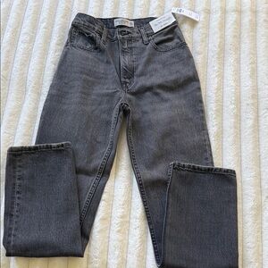 Abercrombie & Fitch Straight-Leg Jeans in Charcoal Gray

Size 23 Short